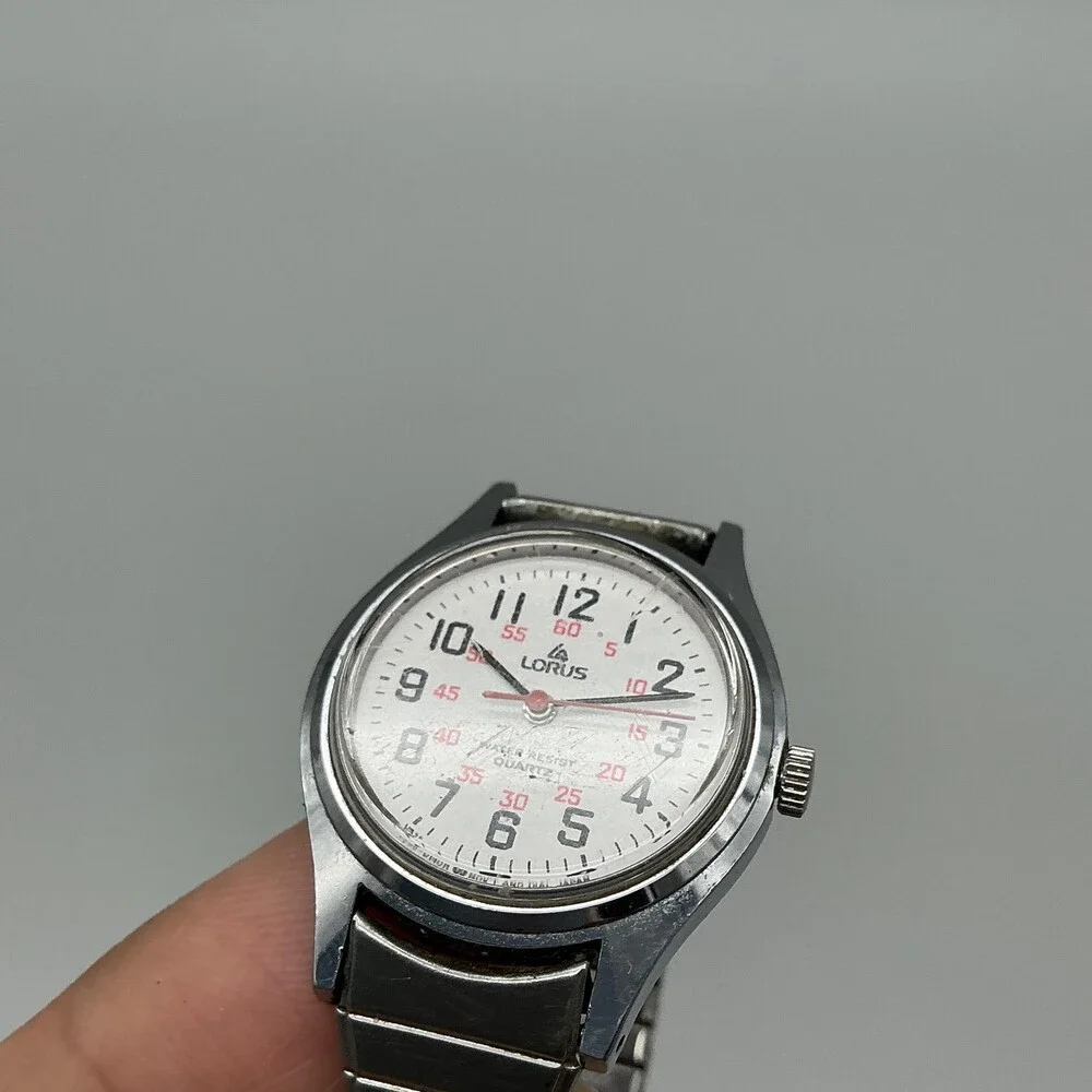 Lorus Boys Watch 25mm White Dial Silver Tone Expansion Easy Read New Battery